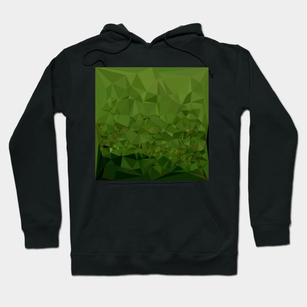 Chlorophyll Green Abstract Low Polygon Background Hoodie by retrovectors